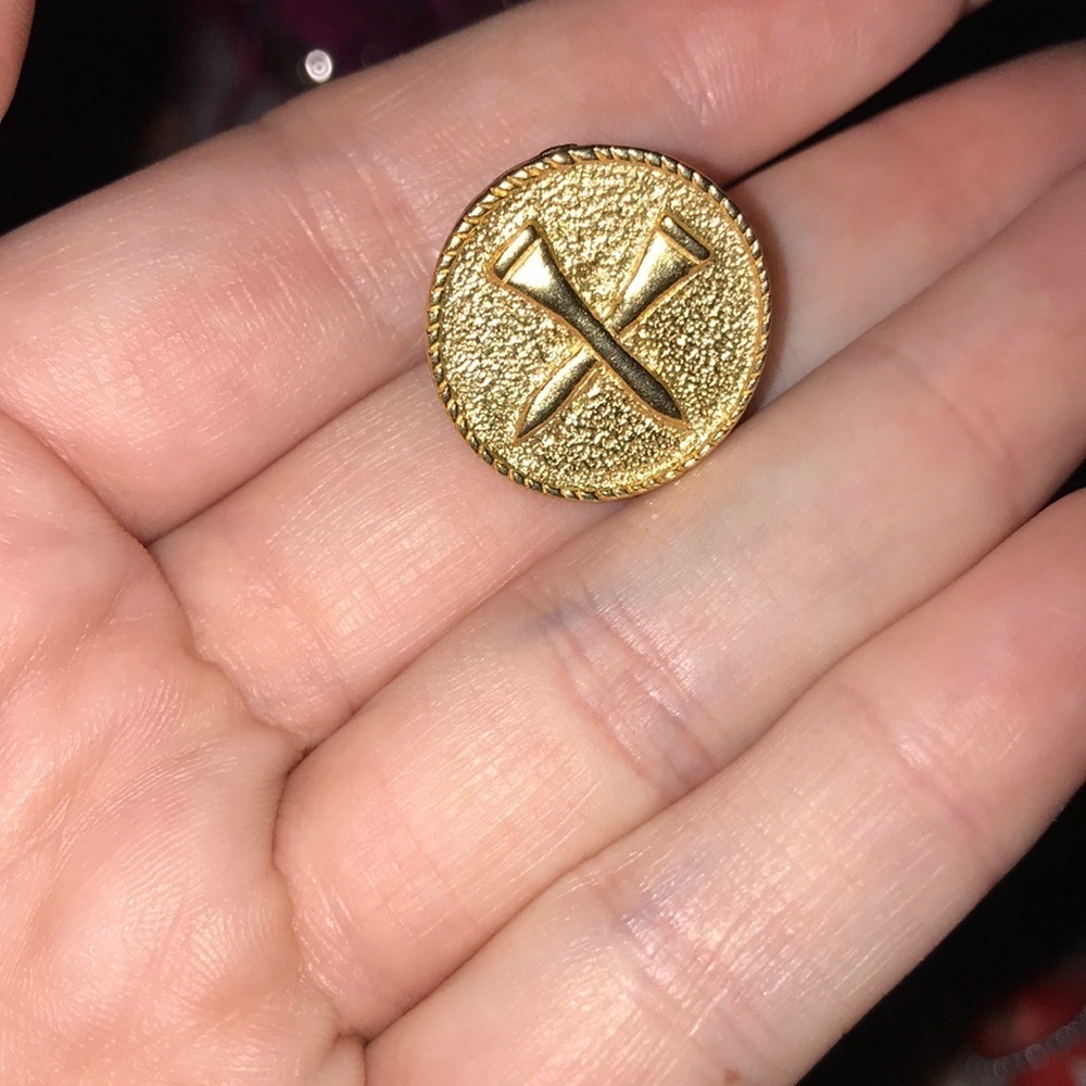 Golf Tee Pin 14K overlay